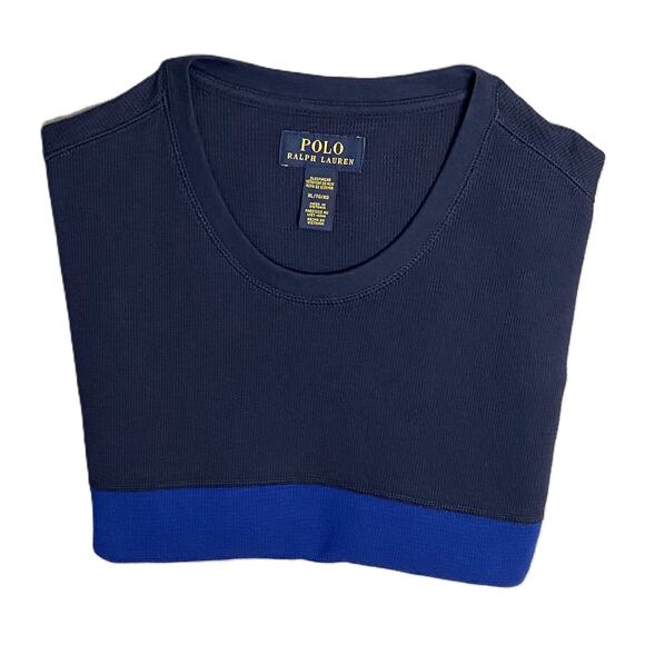 Polo by Ralph Lauren Other - Polo Ralph Lauren Sleep Shirt Men's XL Knit Blue & Gray Colorblock Long Sl NWOT